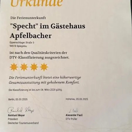 Gaestehaus Apfelbacher Lägenhet Spiegelau